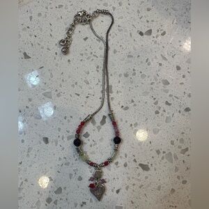 Elegant Brighton Silver and Multicolor Beaded Necklace
